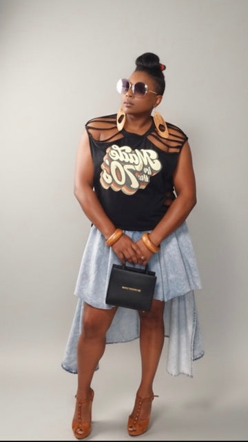 Shiik Swinging Denim Skirt