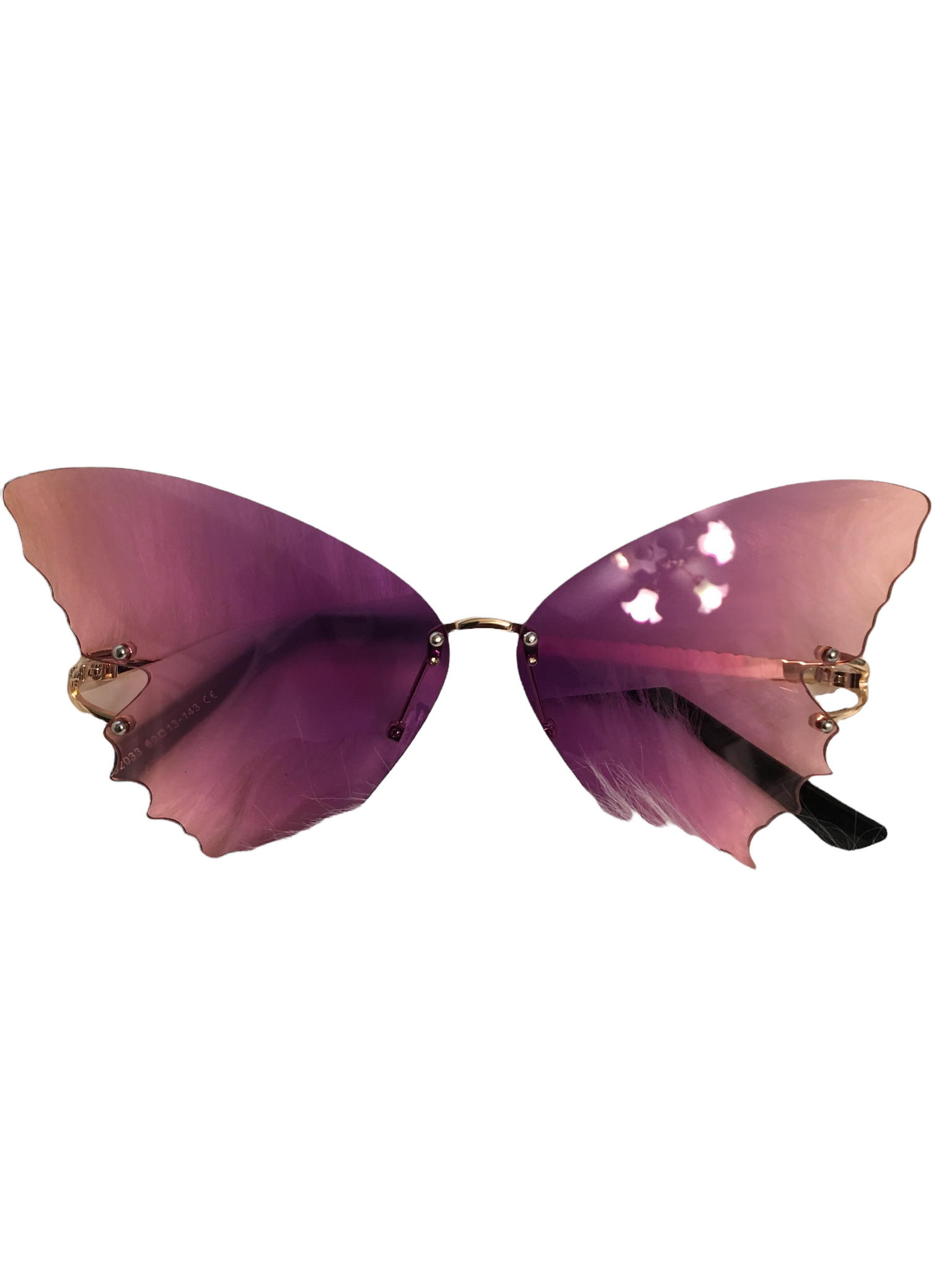 Pink Rimless butterfly shades
