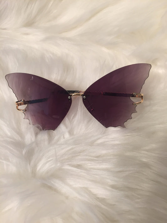 Blue Rimless butterfly shades